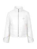 [Yusuki] Slim Puffer with Handmade Chains (White)