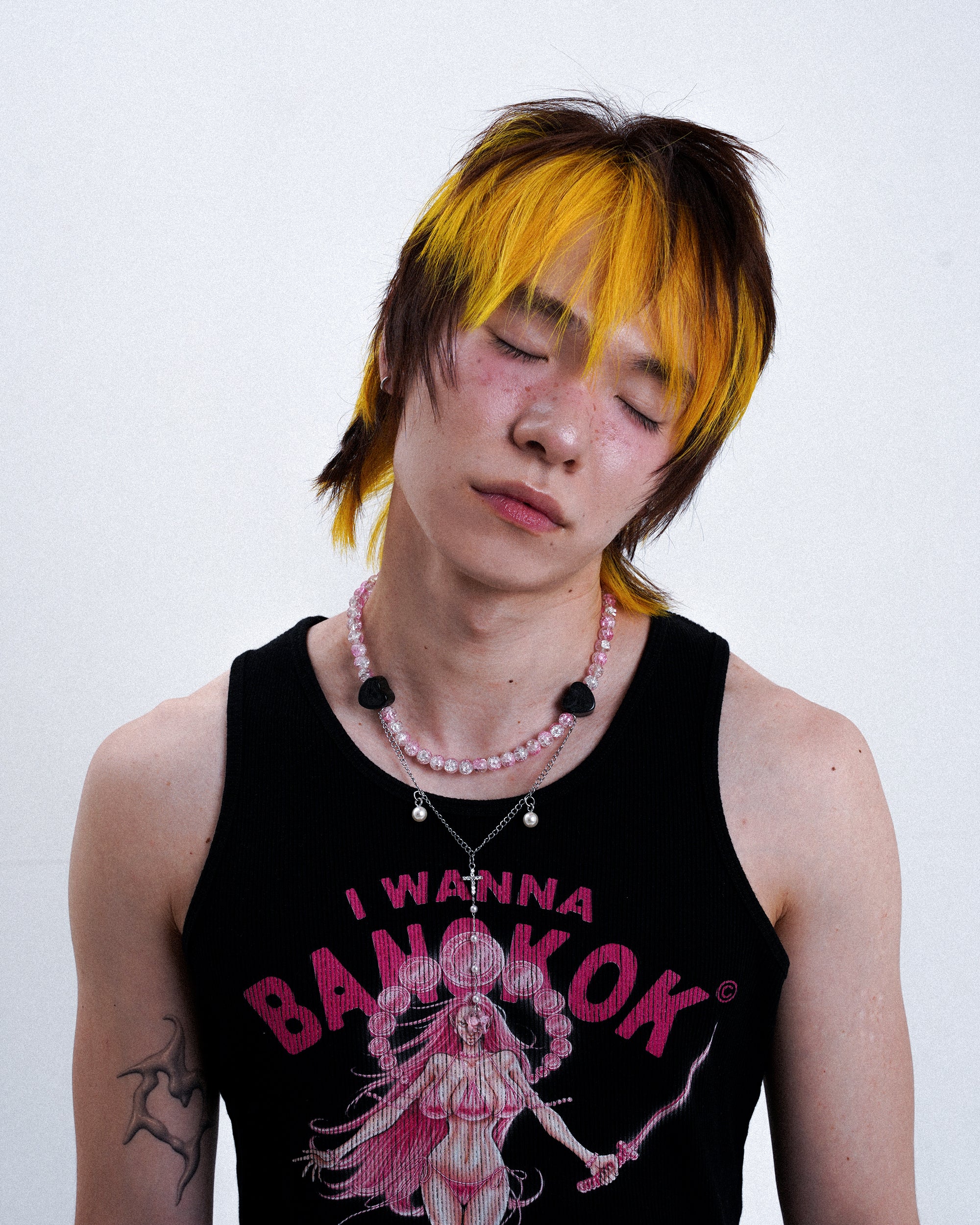 [SukiSuki] Pink Cross Necklace