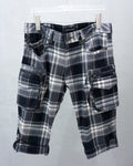[Vintage] 31040=UOMO Check Pattern Cargo Shorts