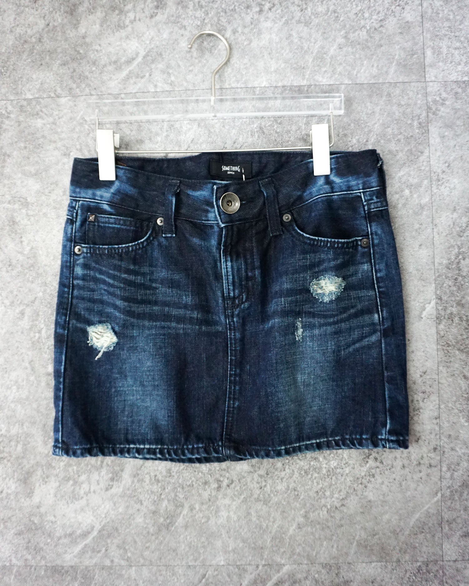 [Vintage] Damage Denim Mini Skirt