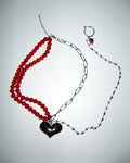 [SukiSuki] Earring Connected Heart Necklace