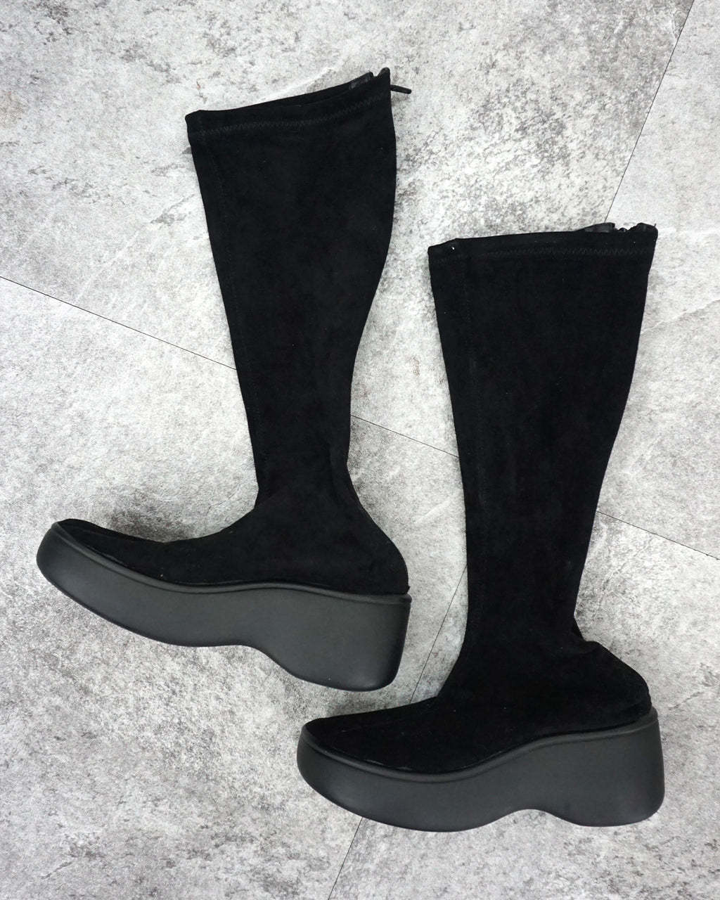 [Vintage] Velvet Slim Boots