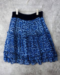 [Vintage] Blue Leopard Skirt