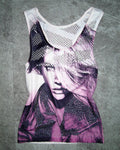 [Vintage] Artist Mesh Sleeveless Top
