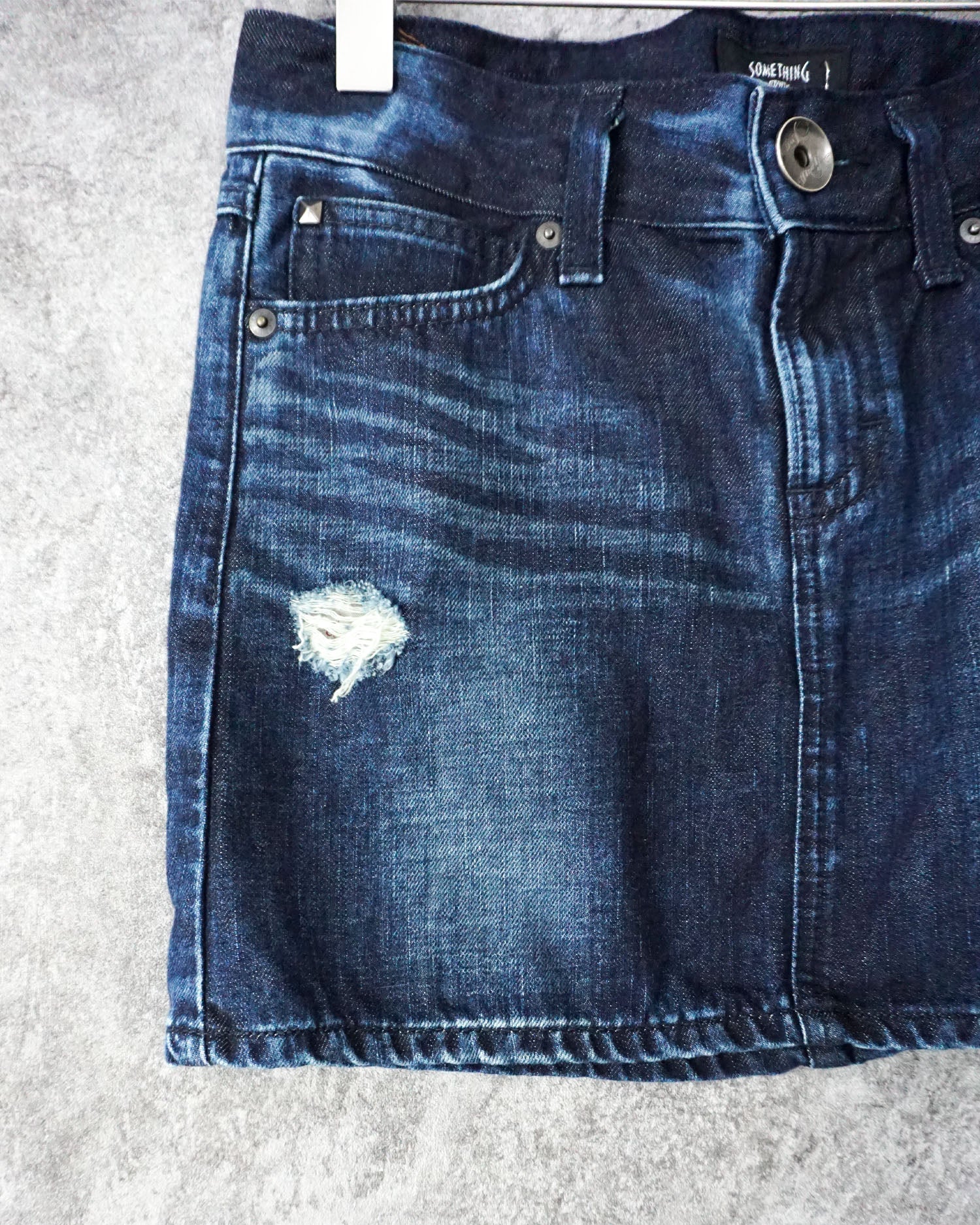 [Vintage] Damage Denim Mini Skirt