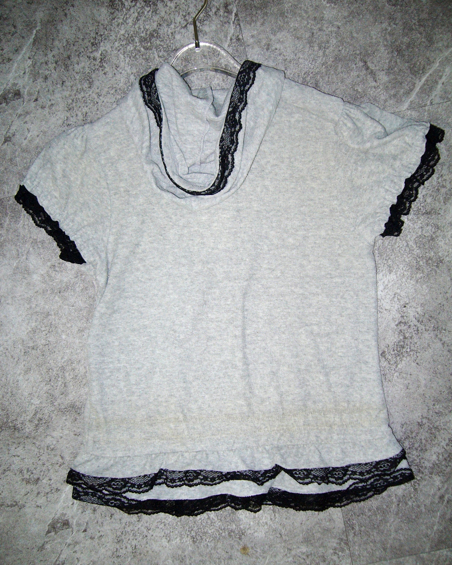 [Vintage] AIMERFEEL Grey Zipup Top