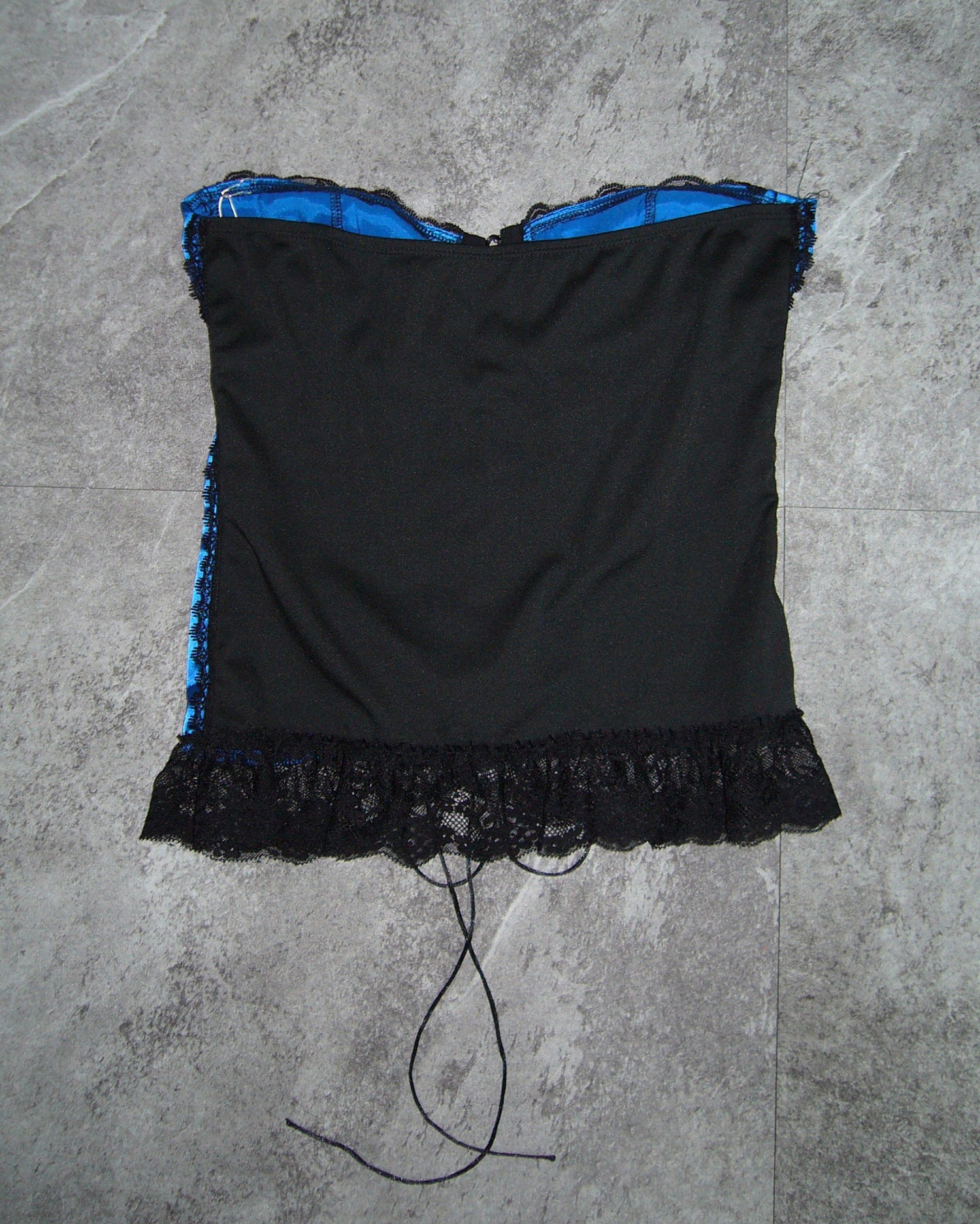[Vintage] HALFHEART Blue Satin Corset Top