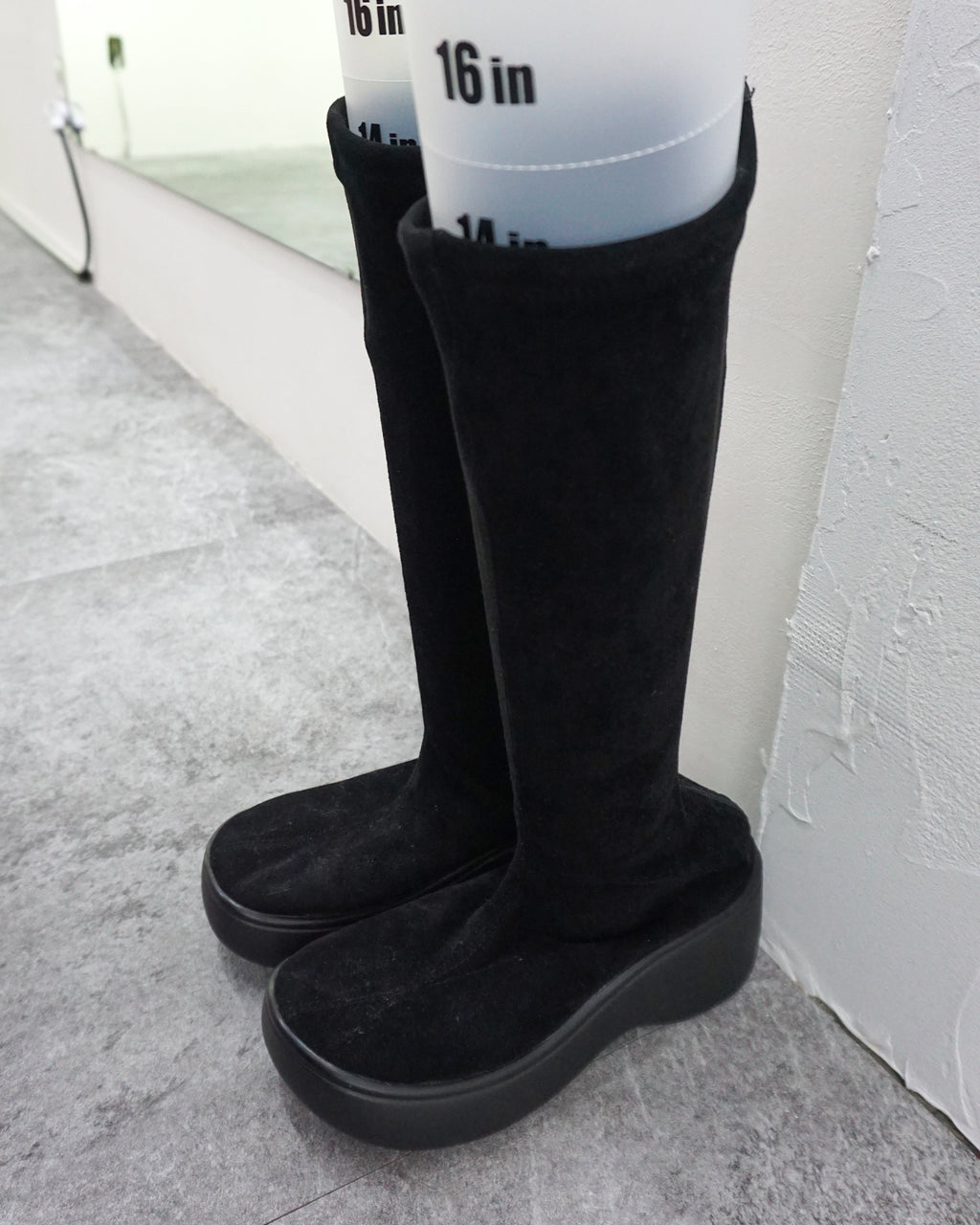 [Vintage] Velvet Slim Boots