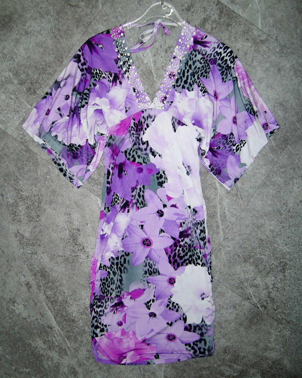 [Vintage] Purple Yukata Style Dress