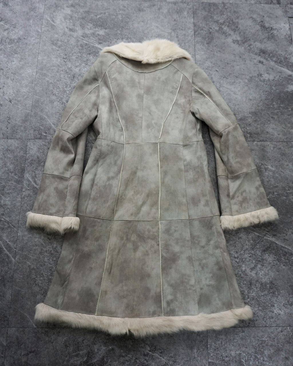 [Vintage] Lambskin White Fur Long Coat