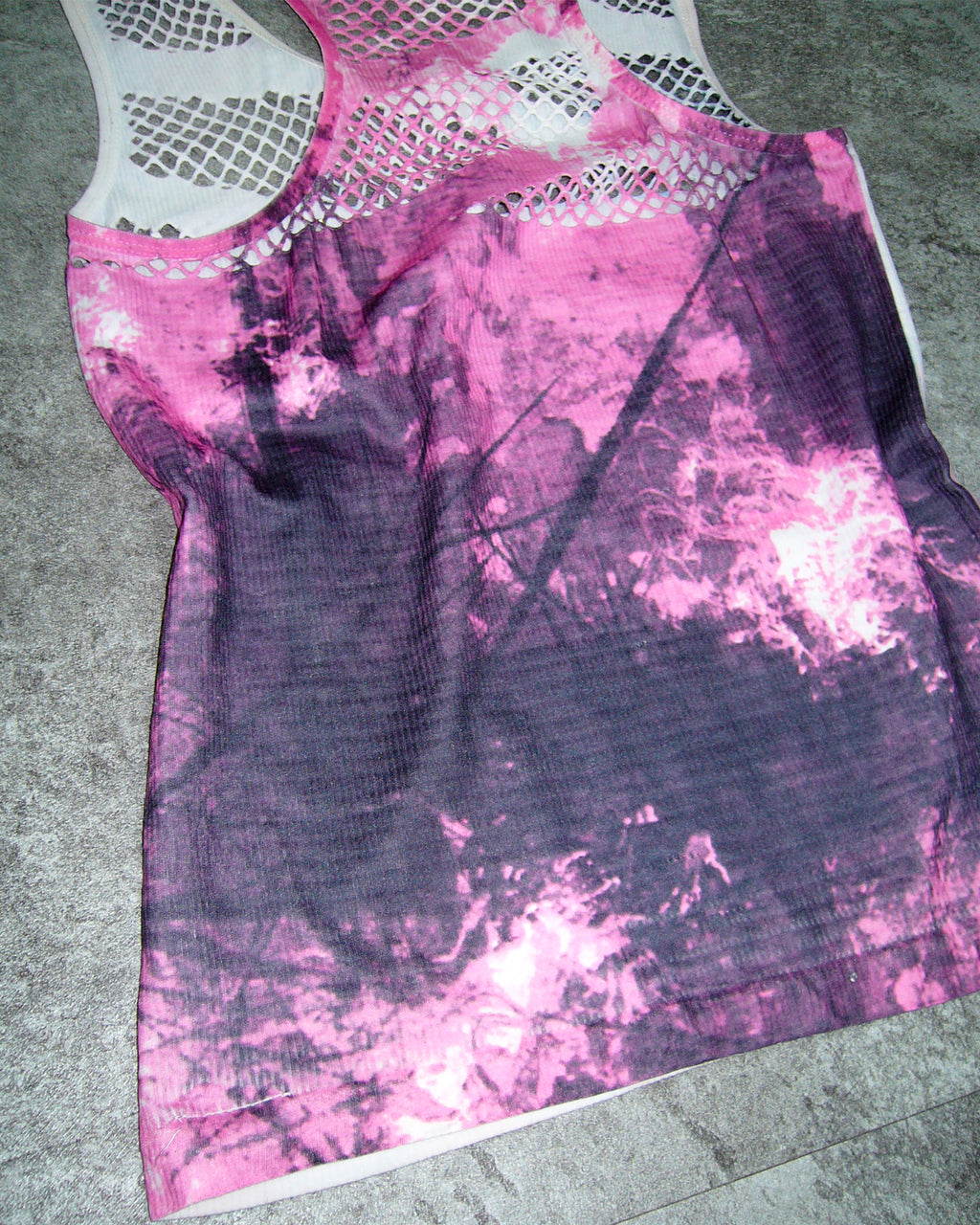 [Vintage] Artist Mesh Sleeveless Top