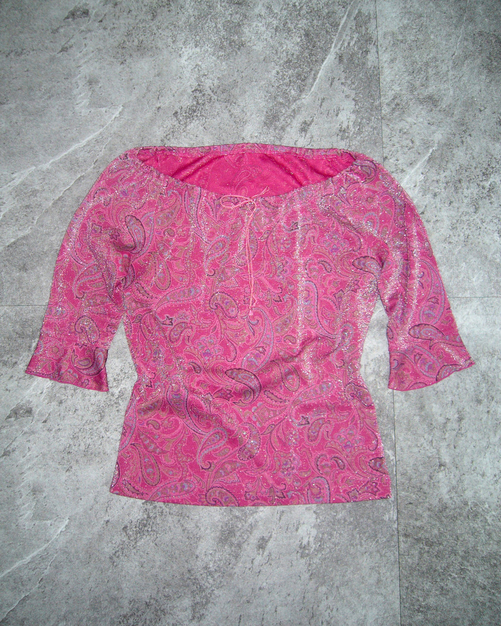 [Vintage] ZAZIE Paisley Pink Top
