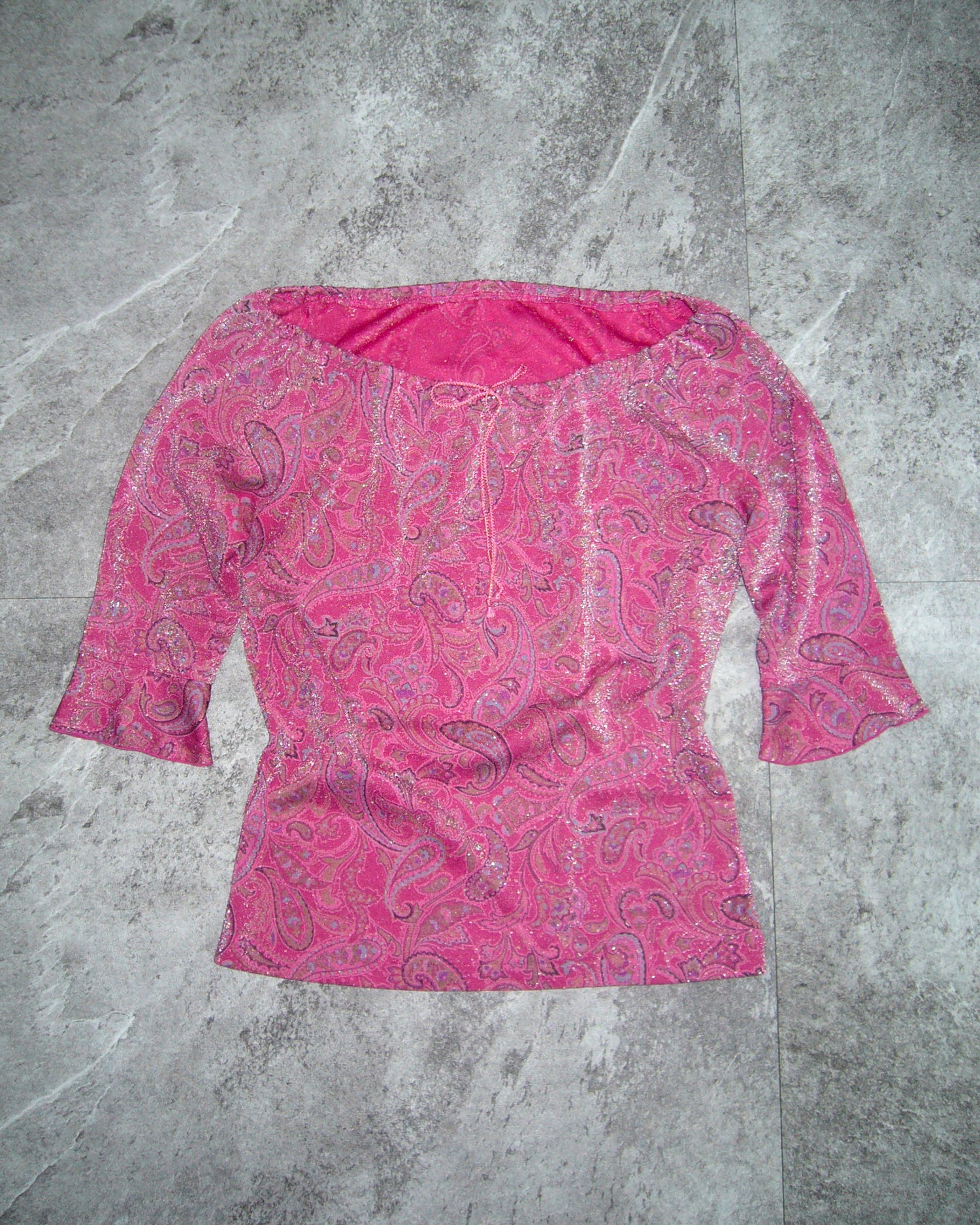 [Vintage] ZAZIE Paisley Pink Top