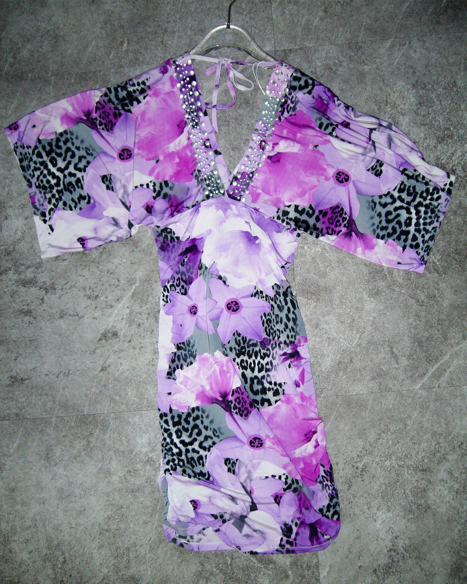 [Vintage] Purple Yukata Style Dress