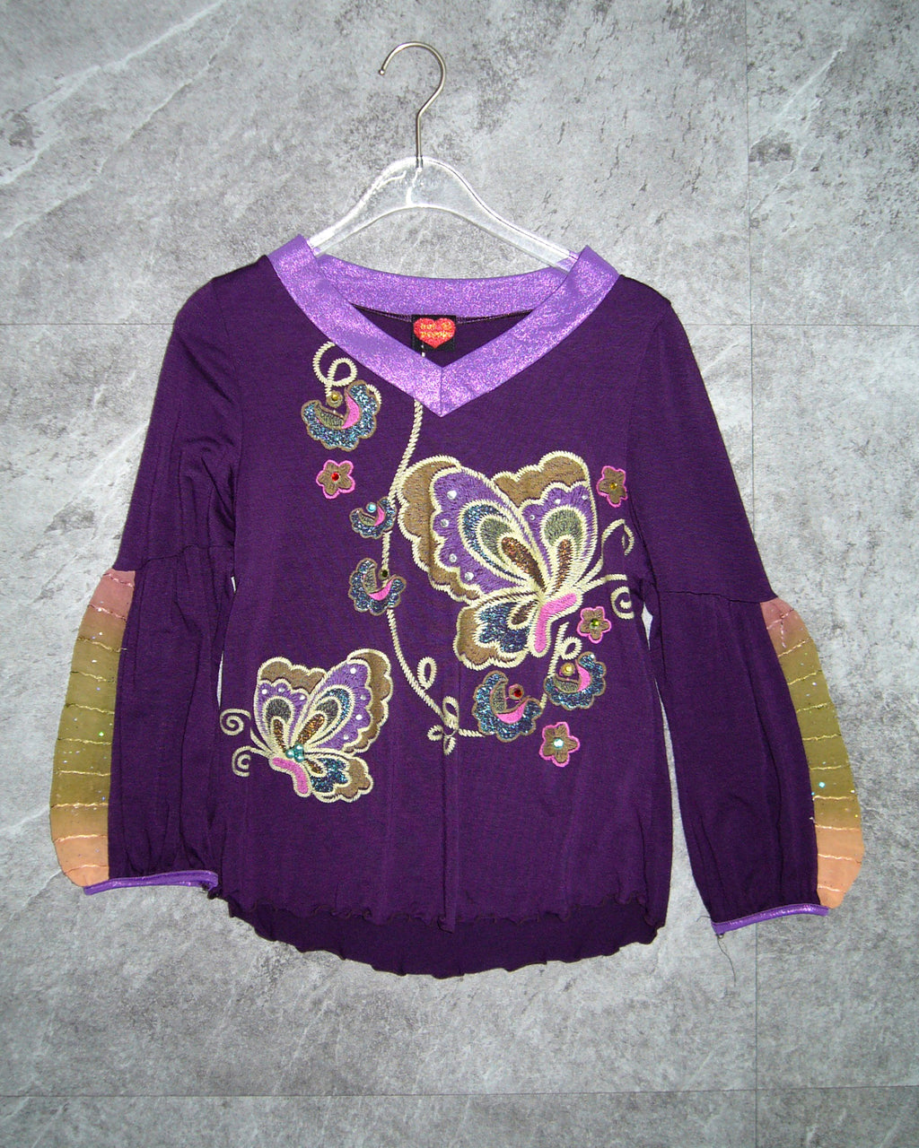 [Vintage] Hot Pepper Purple Oba Top