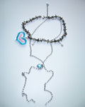 [SukiSuki] Spiky Blue Heart Necklace