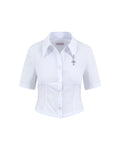 [Yusuki] Cross Charm Shirt