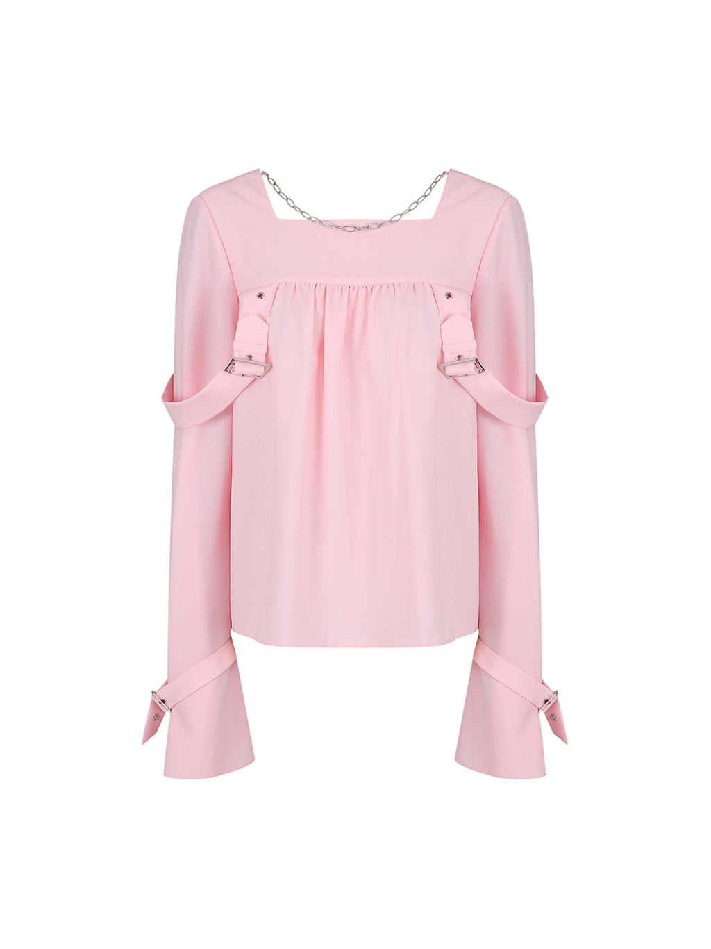 [Yusuki] Strap Blouse (Pink)