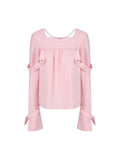 [Yusuki] Strap Blouse (Pink)