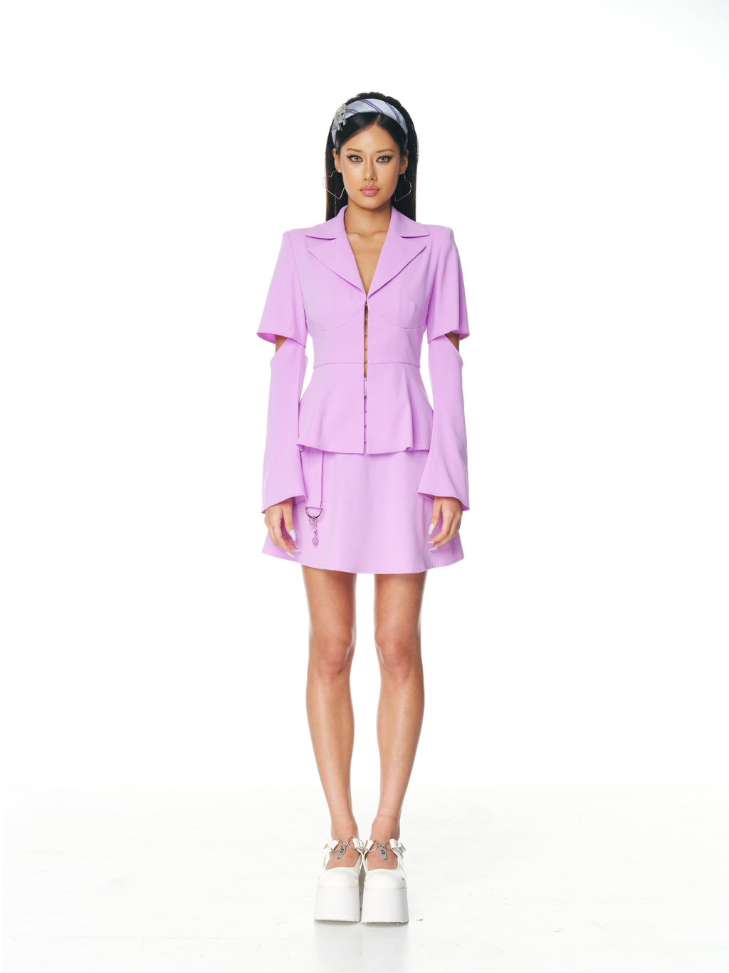 [Yusuki] Tailored Corset Jacket (Lilac)