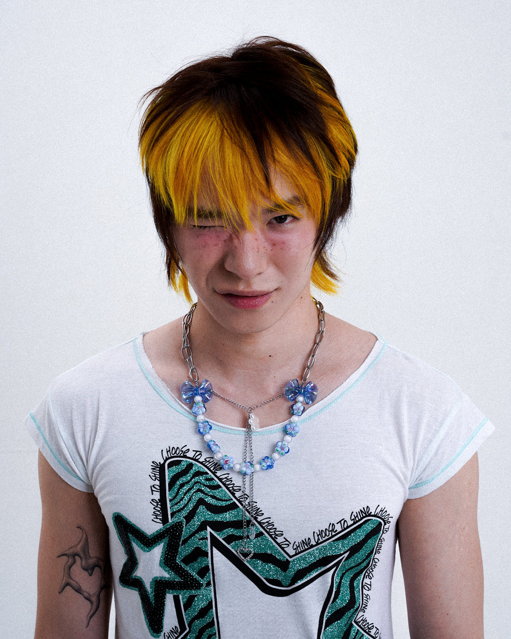 [SukiSuki] Blue Ribbon Necklace