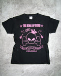 [Vintage] Black Pink Printing Top