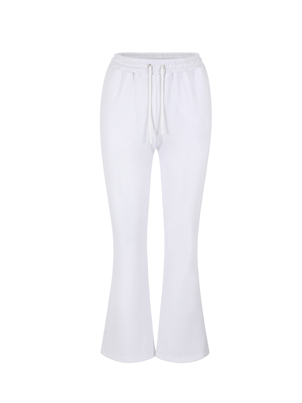 [Yusuki] Logo Rhinestone Pants (White)