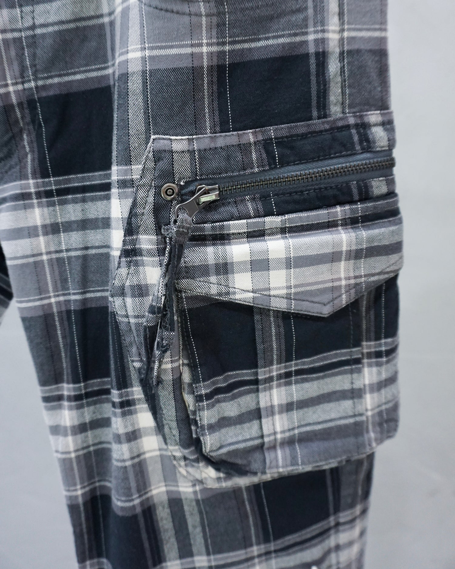 [Vintage] 31040=UOMO Check Pattern Cargo Shorts