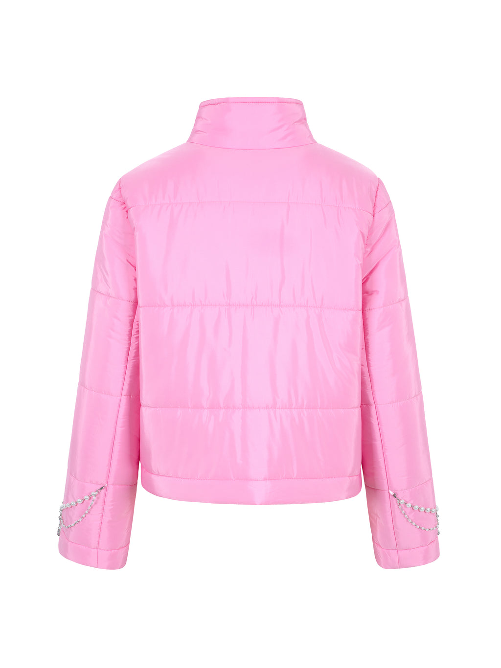 [Yusuki] Slim Puffer with Handmade Chains (Pink)