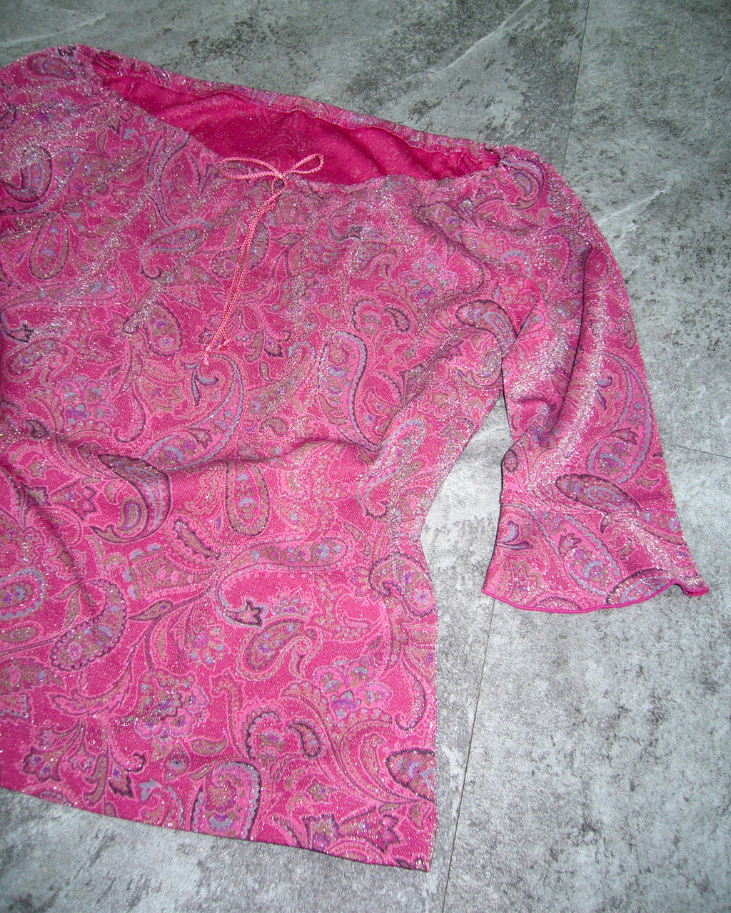 [Vintage] ZAZIE Paisley Pink Top