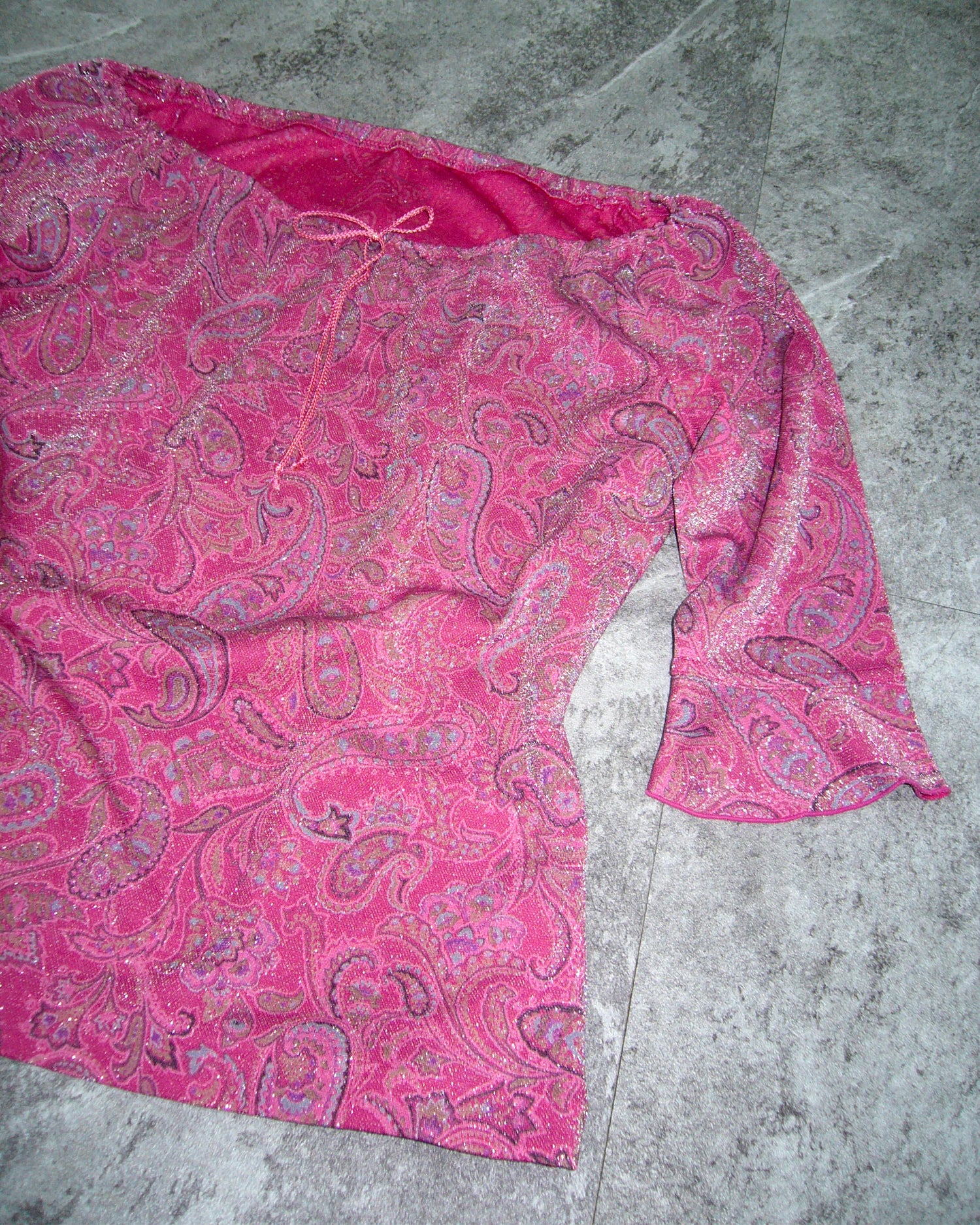 [Vintage] ZAZIE Paisley Pink Top