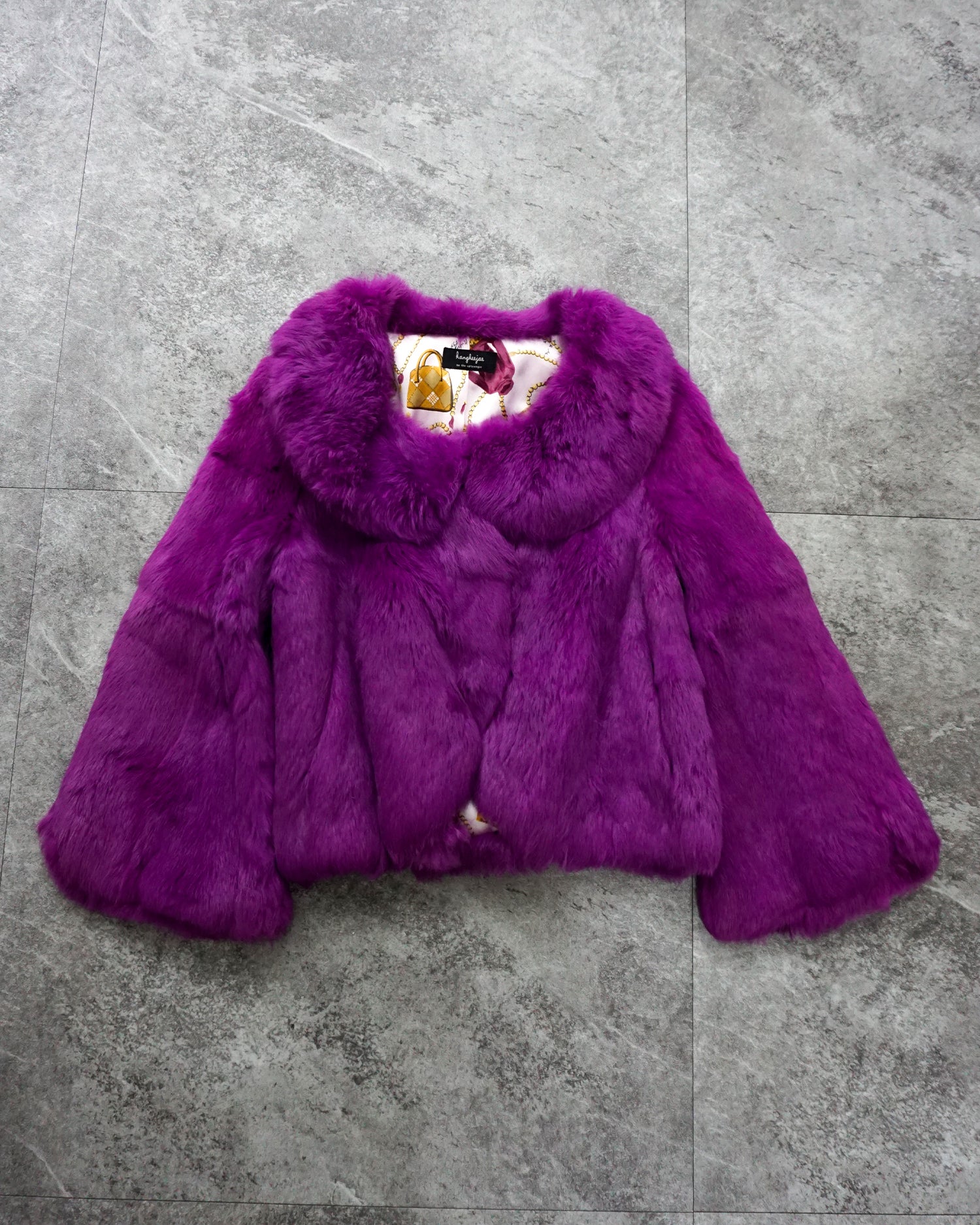 [Vintage] Short Purple Fur Coat
