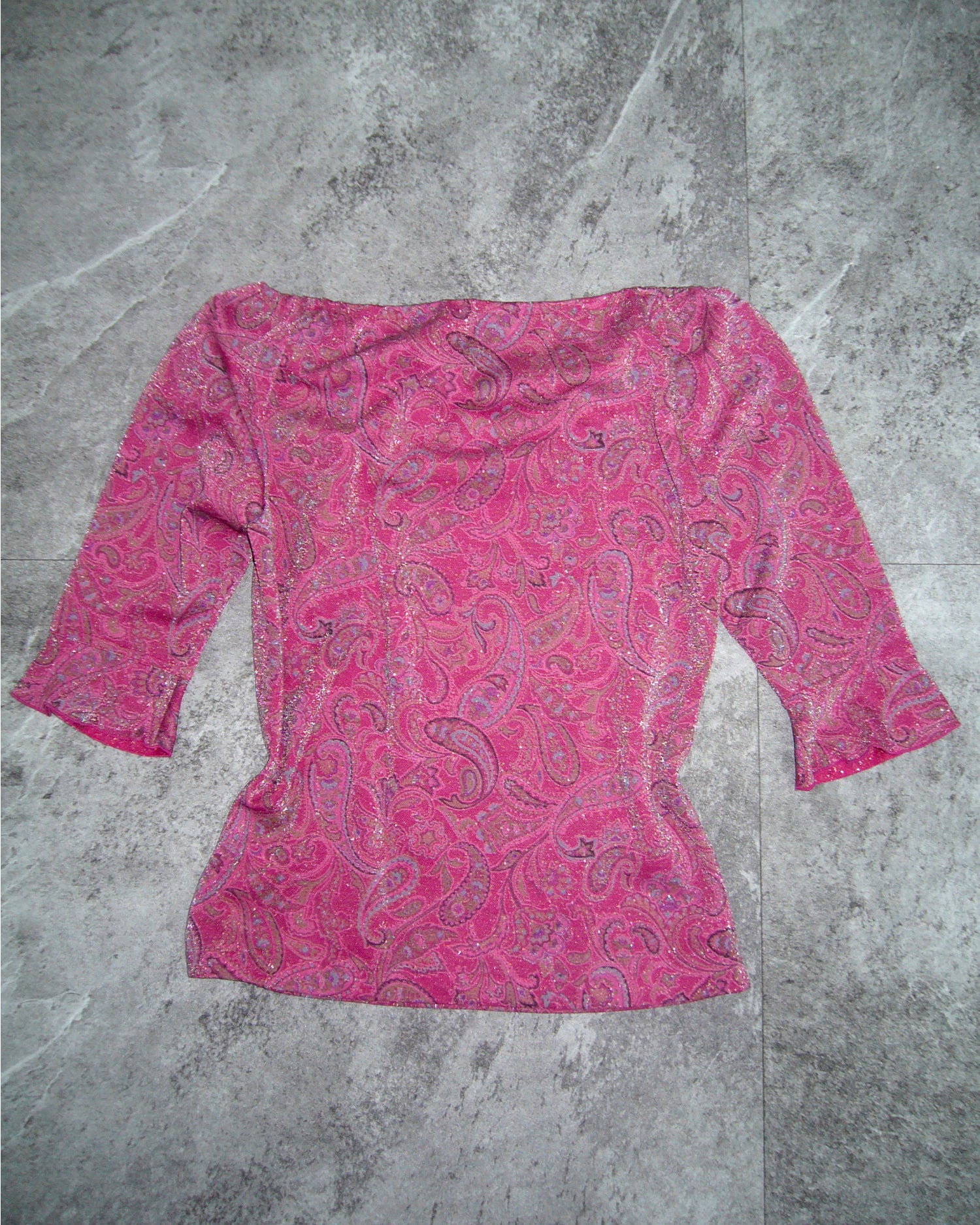 [Vintage] ZAZIE Paisley Pink Top