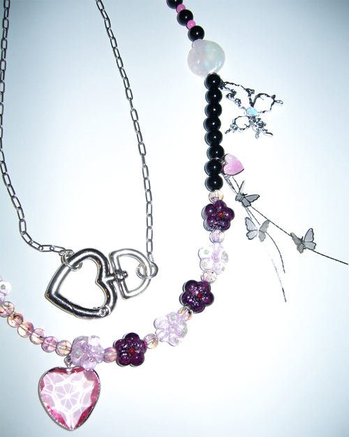 [SukiSuki] Flower Garden Heart Necklace