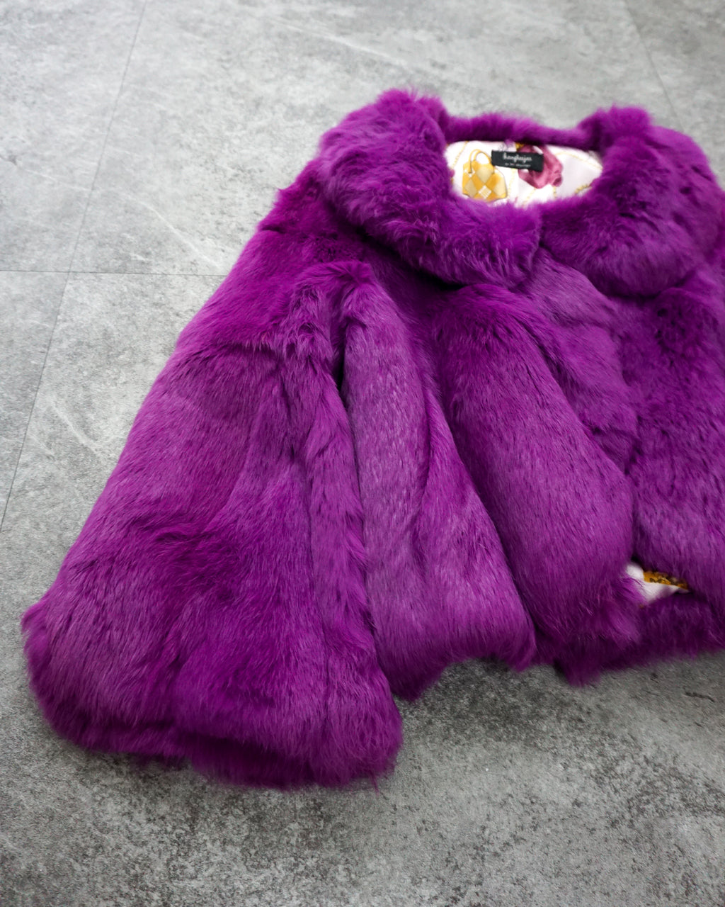 [Vintage] Short Purple Fur Coat