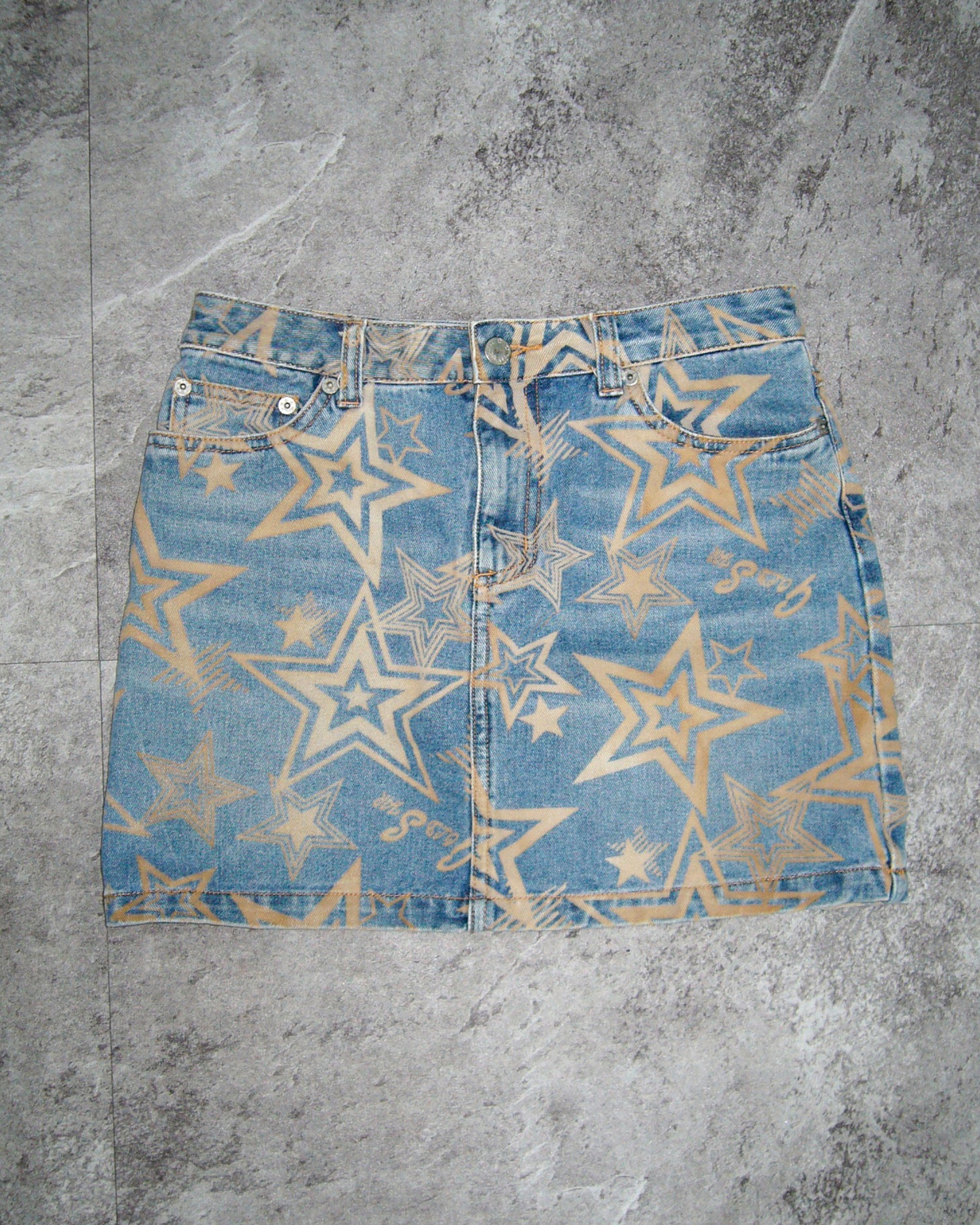 [Vintage] C.A.T Star Denim Skirt