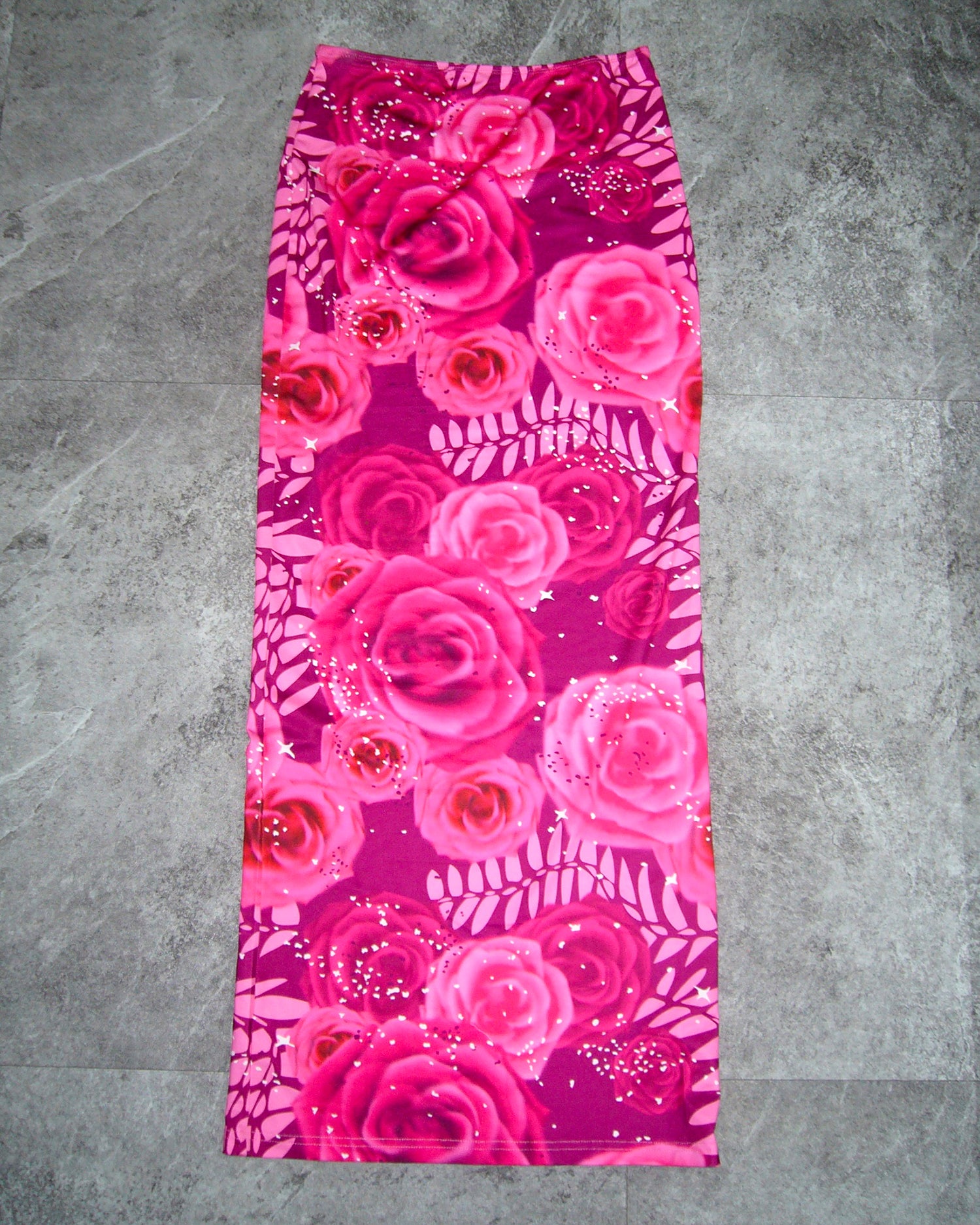 [Vintage] Pink Rose Long Skirt