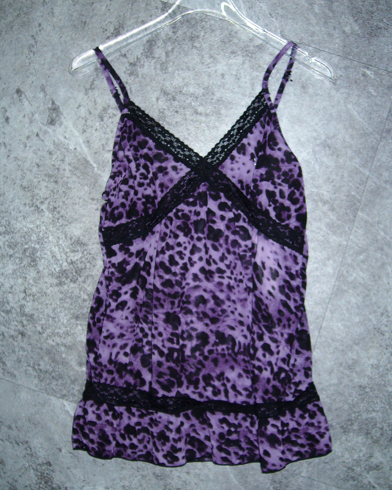 [Vintage] Purple Leopard Top