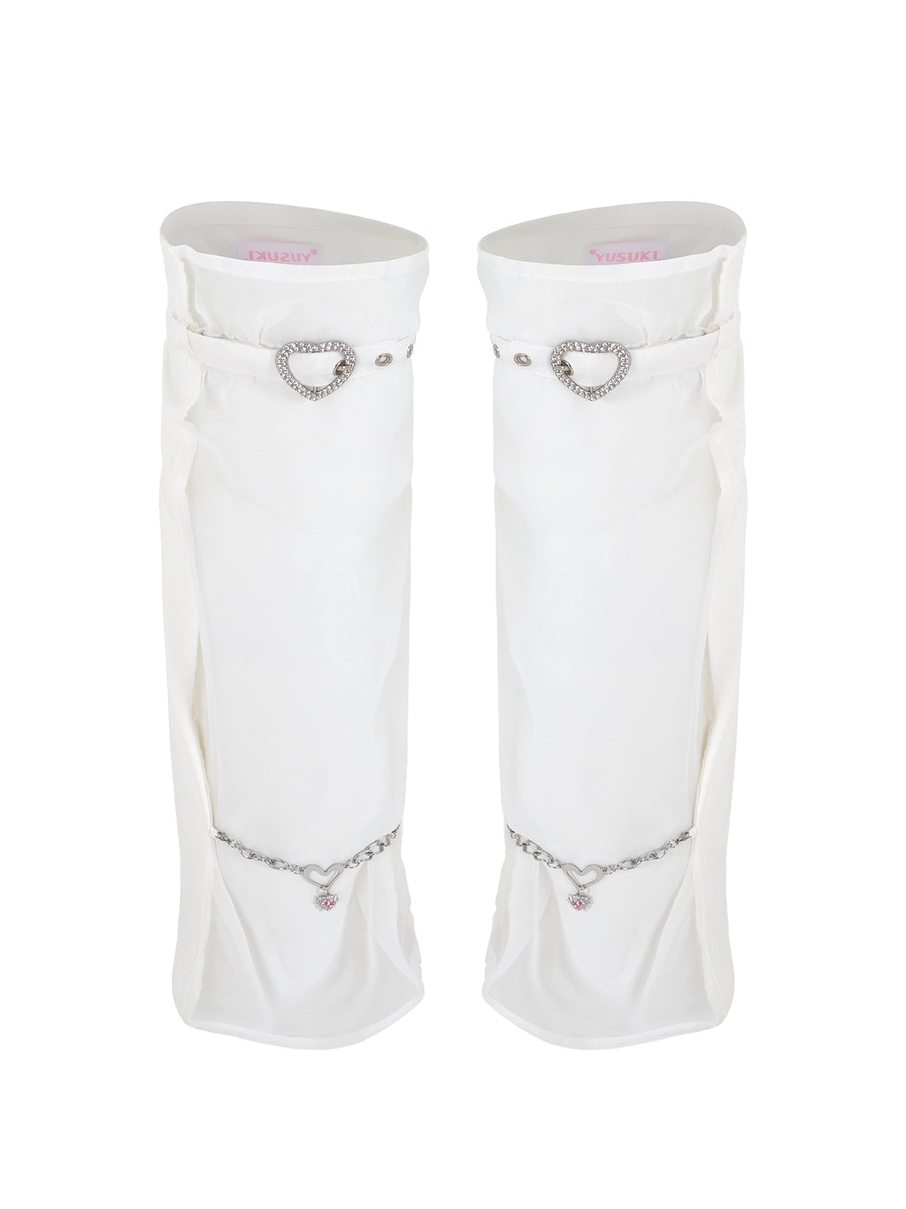[Yusuki] Chiffon Leg Warmer (White)
