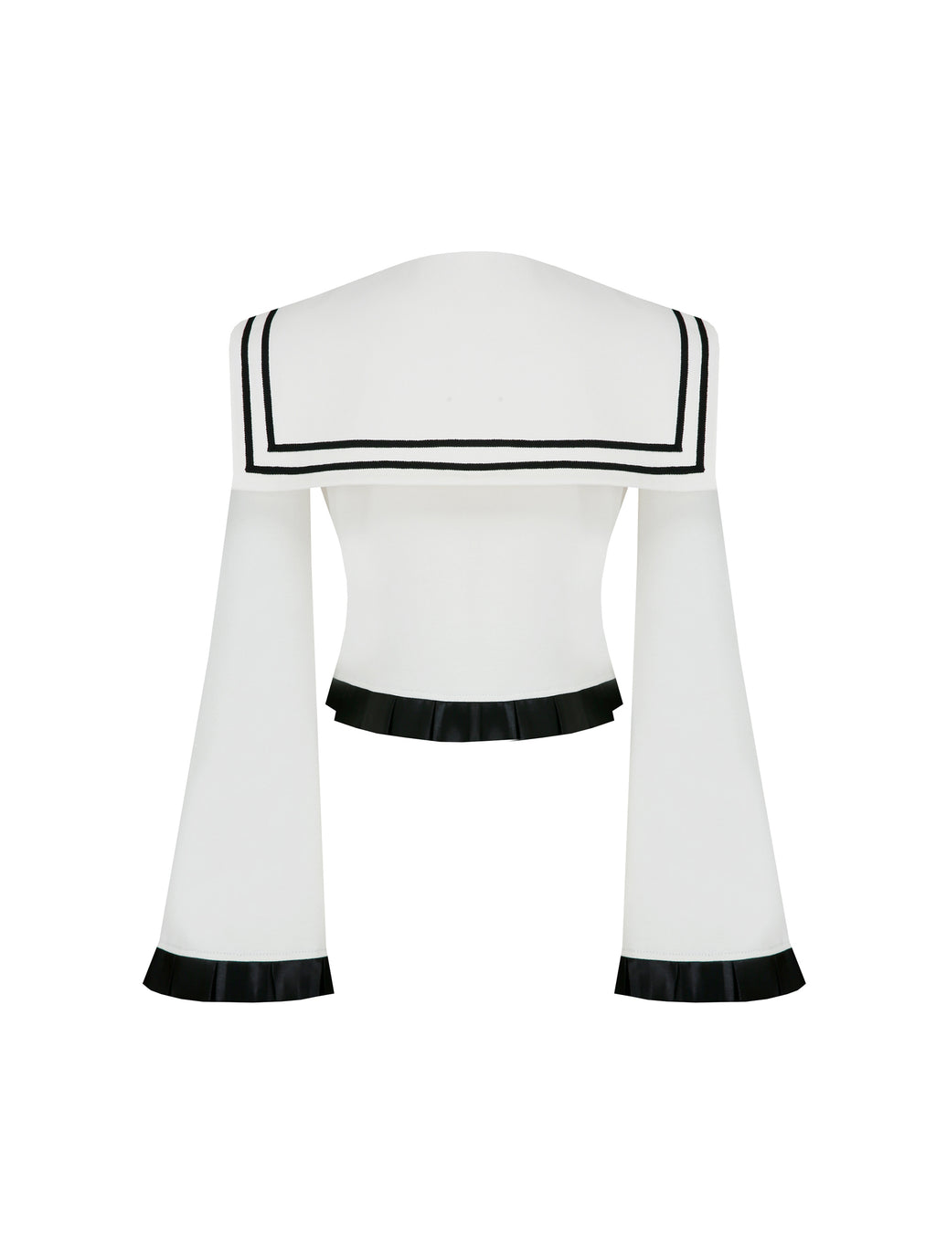 [Yusuki] Cropped Sailor Jacket (Ivory)