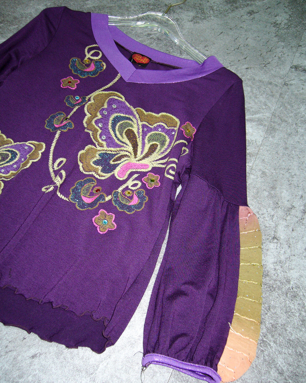 [Vintage] Hot Pepper Purple Oba Top
