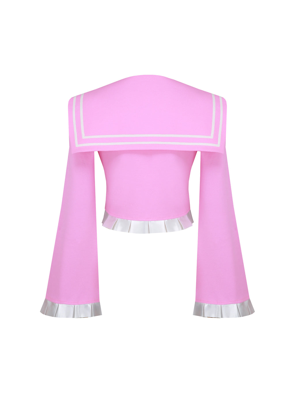 [Yusuki] Cropped Sailor Jacket (Pink)
