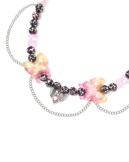 [SukiSuki] Leopard Butterfly Necklace