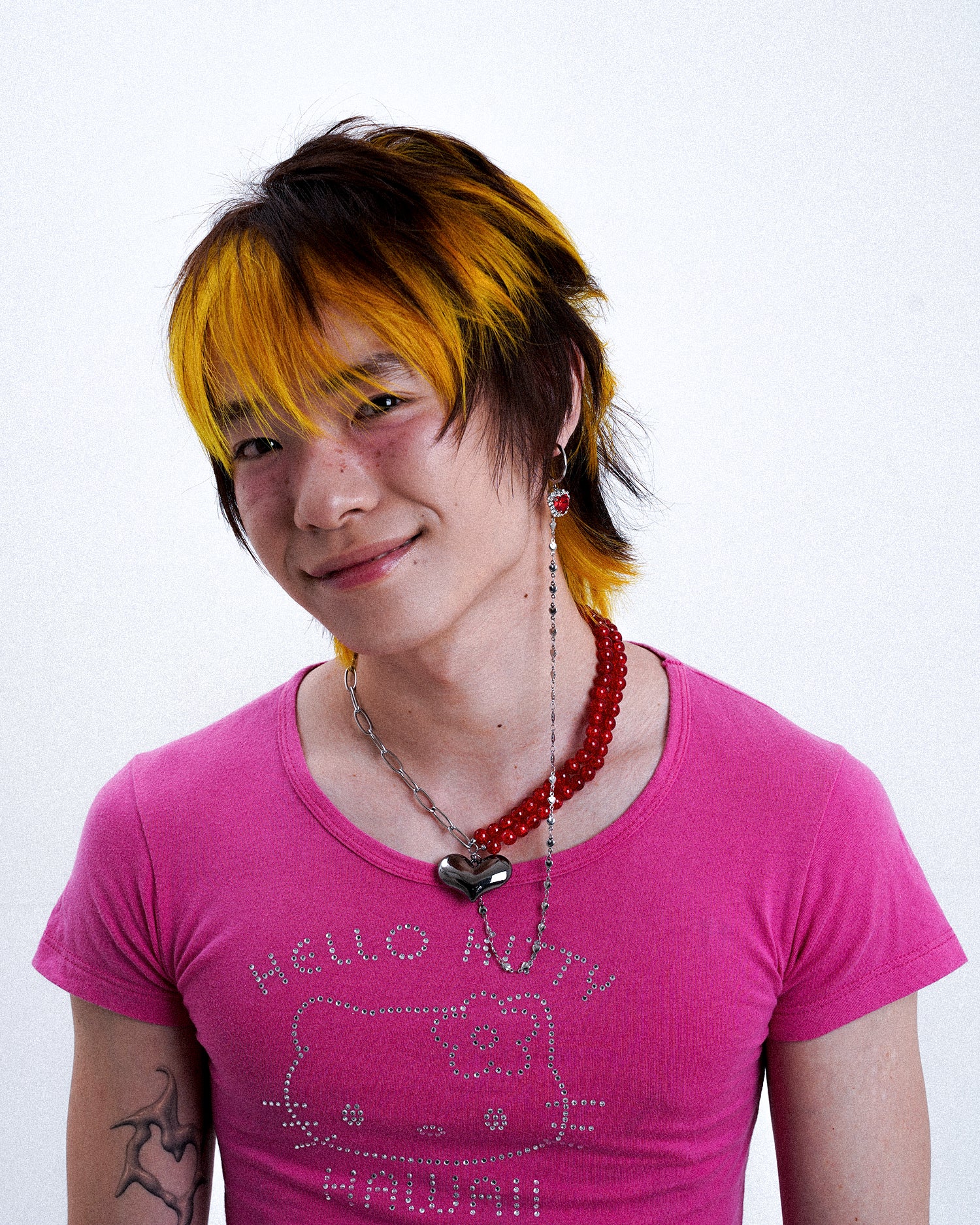 [SukiSuki] Earring Connected Heart Necklace