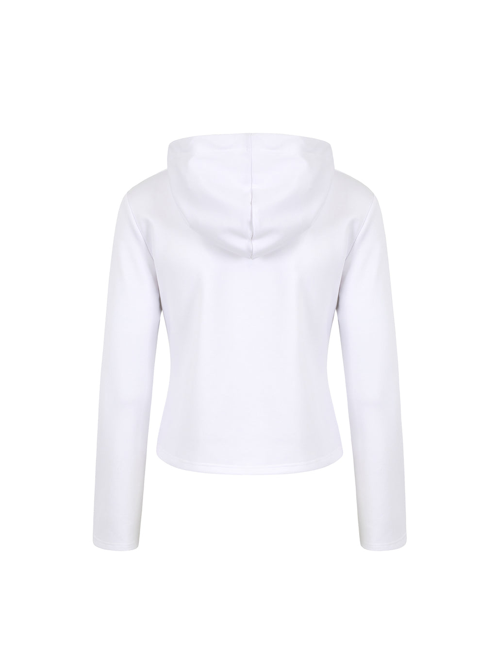 [Yusuki] Logo Rhinestone Hoodie (White)
