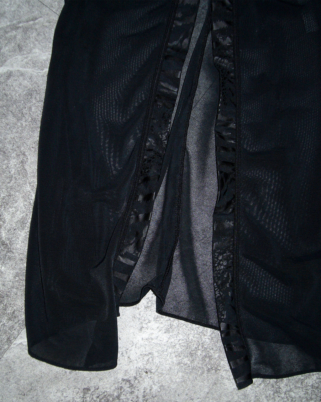 [Vintage] Black Sheer Leopard Top