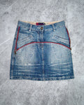 [Vintage]Zip Denim Mini Skirt