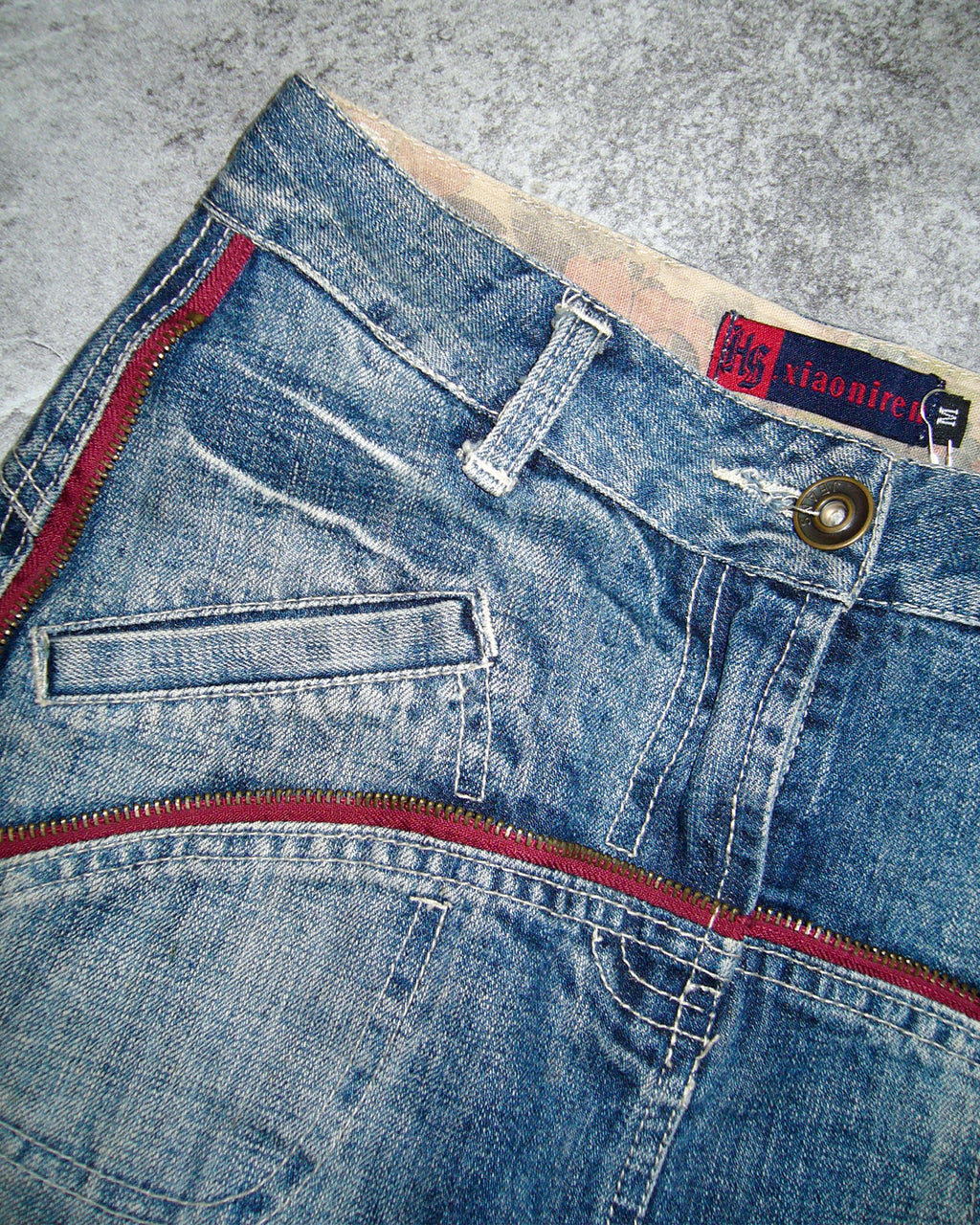 [Vintage]Zip Denim Mini Skirt