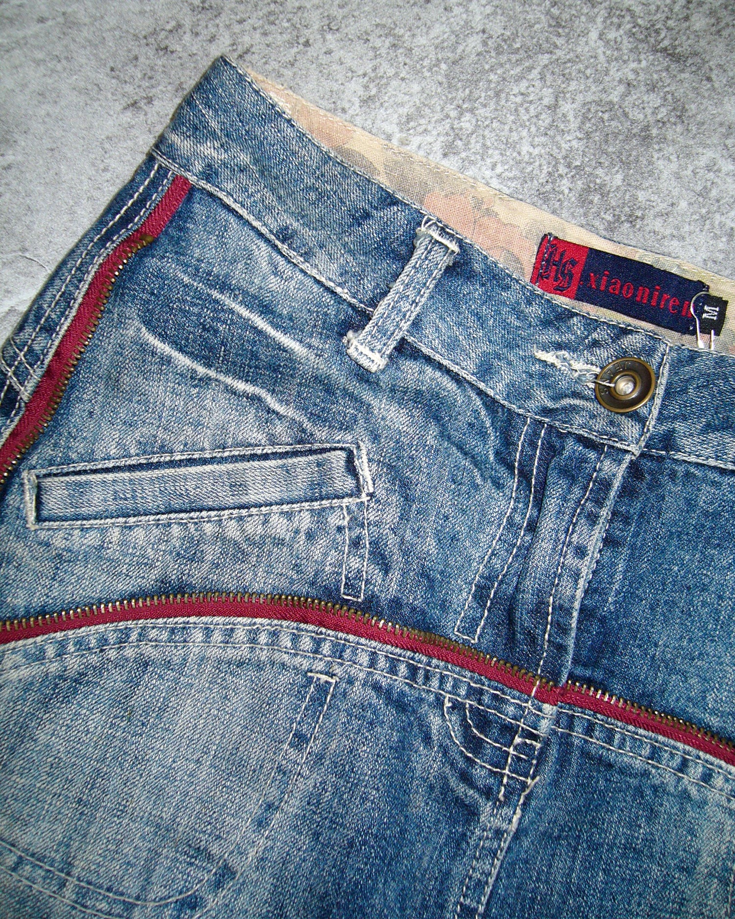 [Vintage]Zip Denim Mini Skirt