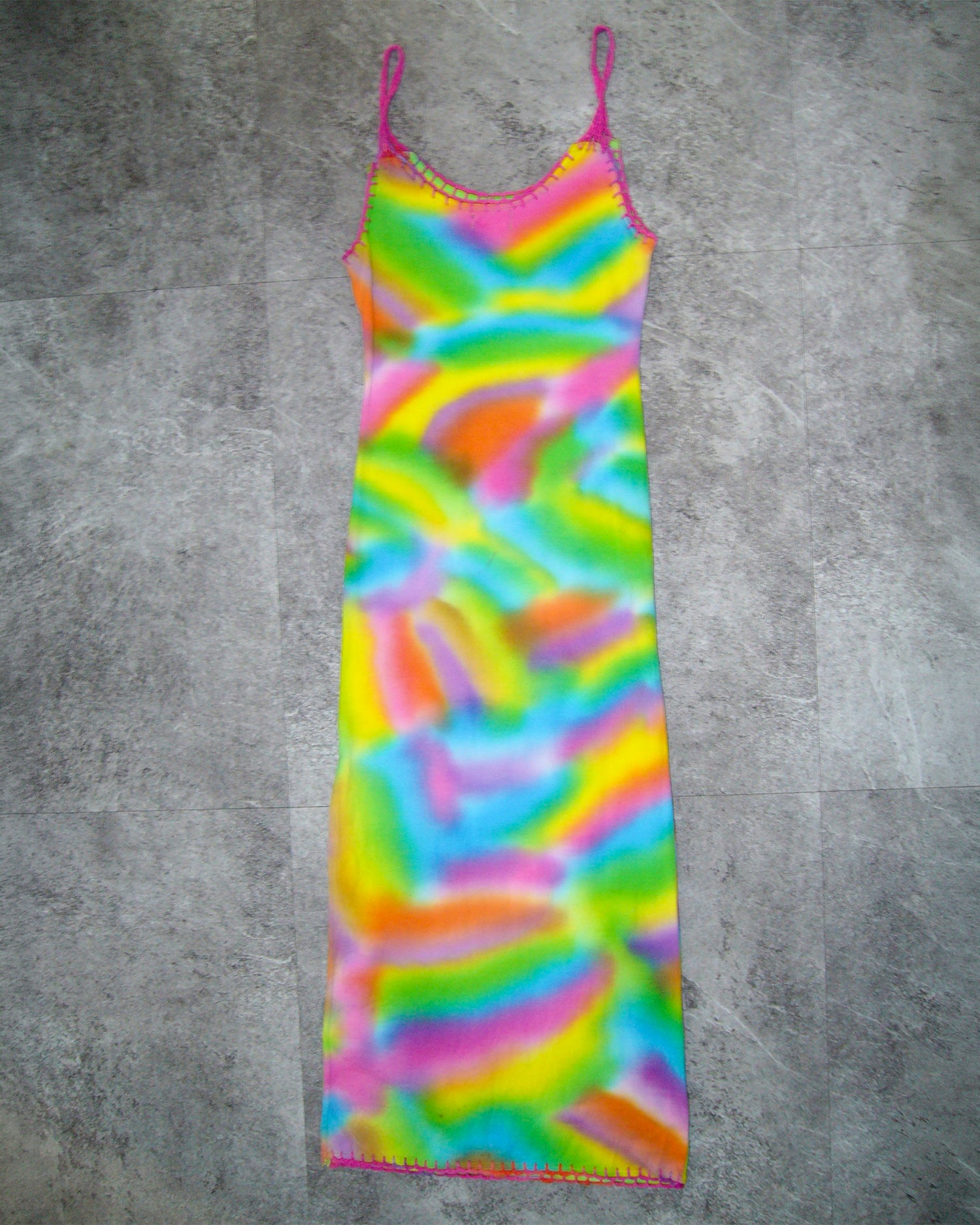 [Vintage] Rainbow Dying Long Dress